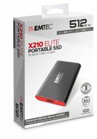 P-ECSSD512GX210 | EMTEC X210 Elite - 512 GB - USB Typ-C -...