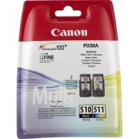 Canon PG-510 / CL-511 - Original - Tinte auf Pigmentbasis - Schwarz - Cyan - Magenta - Gelb - Canon - Multipack - Canon PIXMA iP2700 - PIXMA MP280