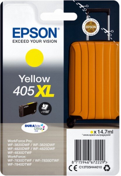 Y-C13T09J44010 | Epson Singlepack Yellow 408 DURABrite Ultra Ink - Standardertrag - Tinte auf Pigmentbasis - 14,7 ml - 1100 Seiten - 1 Stück(e) - Einzelpackung | C13T09J44010 | Verbrauchsmaterial