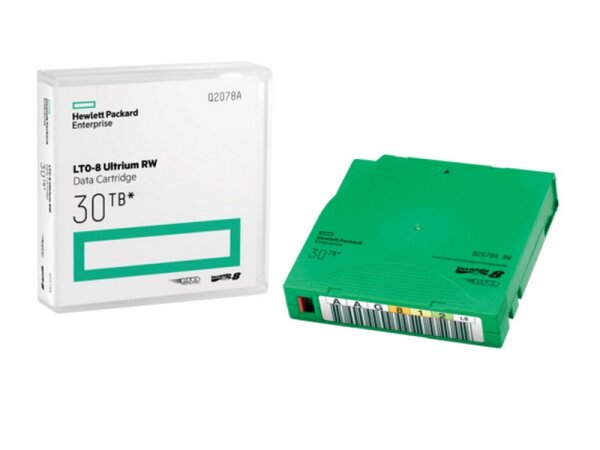 A-Q2078A | HPE LTO-8 Ultrium 30TB RW Data Cartridge - Leeres Datenband - LTO - 12000 GB - 30000 GB - 30 Jahr(e) - 183 kA/m | Q2078A | Verbrauchsmaterial