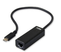 PORT Designs 900126 - 0,3 m - USB C - RJ-45 - Schwarz