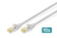 DIGITUS CAT 6A S/FTP Patchkabel, 10 Stück