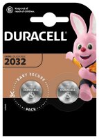 Duracell Knopfzelle CR2032 B2 Lithium - Einwegbatterie - CR2032 - Lithium - 3 V - 2 Stück(e) - Silber
