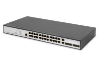 ADN-80221-3N | DIGITUS 24-Port Gigabit Switch, 19 Zoll, Managed, 2 Uplinks | DN-80221-3 | Netzwerktechnik