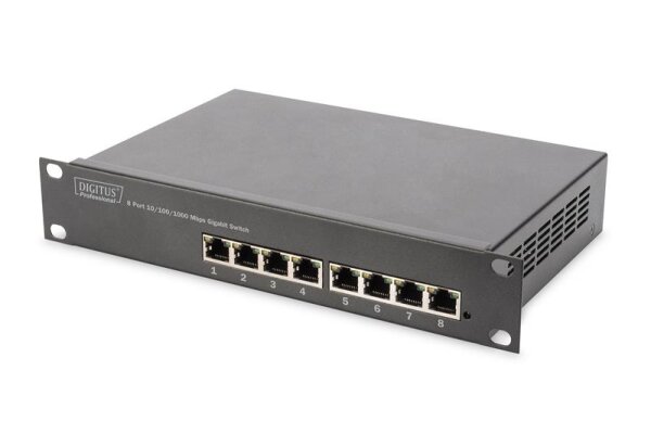 ADN-80114N | DIGITUS 8-Port Gigabit  Switch, 10 Zoll, Unmanaged | DN-80114 | Netzwerktechnik
