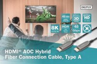 AAK-330126-100-SN | DIGITUS HDMI® AOC Hybrid Glasfaserkabel, UHD 8K, 10 m | AK-330126-100-S | Zubehör | GRATISVERSAND :-) Versandkostenfrei bestellen in Österreich
