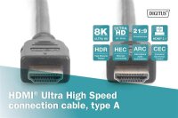 AAK-330124-020-SN | DIGITUS HDMI Ultra High Speed Anschlusskabel, Typ A | Herst. Nr. AK-330124-020-S | Kabel / Adapter | EAN: 4016032454328 |Gratisversand | Versandkostenfrei in Österrreich