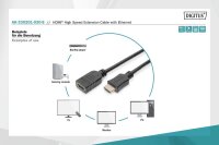 AAK-330201-030-SN | DIGITUS HDMI High Speed mit Ethernet Verlängerungskabel | AK-330201-030-S | Zubehör | GRATISVERSAND :-) Versandkostenfrei bestellen in Österreich