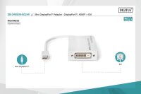 ADB-340509-002-WN | DIGITUS Mini DisplayPort Adapter / Konverter - Mini DP auf DisplayPort, HDMI + DVI | DB-340509-002-W | Zubehör | GRATISVERSAND :-) Versandkostenfrei bestellen in Österreich