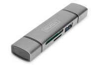 ADA-70886N | DIGITUS Dual Card Reader Hub USB-C / USB 3.0, OTG | DA-70886 | PC Komponenten
