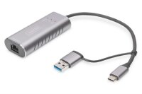 ADN-3028N | DIGITUS USB Type-C Gigabit Ethernet Adapter 2.5G, USB-C + USB A (USB3.1/3.0) | Herst. Nr. DN-3028 | Controller | EAN: 4016032473572 |Gratisversand | Versandkostenfrei in Österrreich