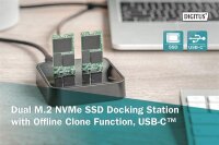 ADA-71545N | DIGITUS Dual M.2 NVMe SSD Docking Station mit Offline-Klonfunktion, USB-C | Herst. Nr. DA-71545 | Zubehör Notebook | EAN: 4016032475842 |Gratisversand | Versandkostenfrei in Österrreich