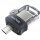 Y-SDDD3-016G-G46 | SanDisk Ultra Dual m3.0 - 16 GB - USB Type-A / Micro-USB - 3.2 Gen 1 (3.1 Gen 1) - Dia - 5,2 g - Schwarz - Silber - Transparent | SDDD3-016G-G46 | Verbrauchsmaterial