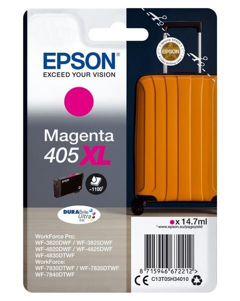 Epson Singlepack Magenta 405XL DURABrite Ultra Ink - Hohe (XL-) Ausbeute - 14,7 ml - 1 Stück(e) - Einzelpackung