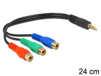 P-62499 | Delock Videokabel - Component Video - RCA x 3 (W) bis 4-poliger Mini-Stecker (M) | 62499 | Zubehör
