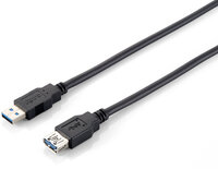 P-128398 | Equip 128398 - 2 m - USB A - USB A - USB 3.2 Gen 1 (3.1 Gen 1) - Männlich/Weiblich - Schwarz | 128398 | Zubehör