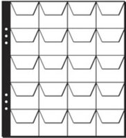 P-30323-19 | Pagna Münzhüllen 20 Fächer - Coin holder sheet - Schwarz - Transparent - 4,5 cm - 5 Stück(e) - 215 x 235 mm - 20 Münzen | 30323-19 | Büroartikel