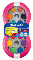 P-700016 | Pelikan Deckfarbkasten Space+ 24 - Schwarz - Blau - Braun - Grün - Magenta - Orange - Pink - Rot - Violett - Gelb - 24 Stück(e) | 700016 | Büroartikel