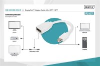 ADB-340405-001-WN | DIGITUS DisplayPort Adapterkabel, mini DP - DP | DB-340405-001-W | Zubehör | GRATISVERSAND :-) Versandkostenfrei bestellen in Österreich