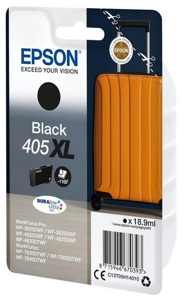 Epson Singlepack Black 405XL DURABrite Ultra Ink - Hohe (XL-) Ausbeute - Tinte auf Pigmentbasis - 18,9 ml - 1 Stück(e) - Einzelpackung