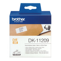 P-DK11209 | Brother Kleine Adressetiketten - Schwarz auf weiss - 800 Stück(e) - DK - Weiß - Direkt Wärme - Brother | DK11209 | Verbrauchsmaterial