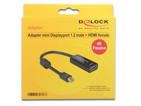 P-62613 | Delock 62613 - 0,2 m - Mini DisplayPort - HDMI Typ A (Standard) - Männlich - Weiblich - Gold | 62613 | Zubehör