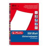 Herlitz 5033402 - Universal - A4 (210x297 mm) - 500 Blätter - Weiß - 80 g/m²
