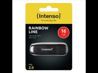 P-3502470 | Intenso Rainbow Line - 16 GB - USB Typ-A - 2.0 - 28 MB/s - Kappe - Schwarz | Herst. Nr. 3502470 | Flash-Speicher | EAN: 4034303010011 |Gratisversand | Versandkostenfrei in Österrreich