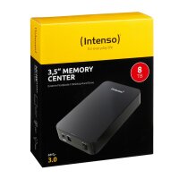 P-6031516 | Intenso Memory Center - 8000 GB - 3.5 Zoll - 3.2 Gen 1 (3.1 Gen 1) - 5400 RPM - Schwarz | Herst. Nr. 6031516 | Festplatten | EAN: 4034303023585 |Gratisversand | Versandkostenfrei in Österrreich