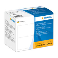 HERMA Frankieretiketten doppelt 130x40 mm 1000 St. - Weiß - Rechteck - 163 x 45 - Papier - Deutschland - 130 mm