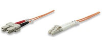 Intellinet Glasfaser LWL-Anschlusskabel - Duplex - Multimode - LC/SC - 50/125 µm - OM2 - 1 m - orange - 1 m - OM2 - LC - SC - Männlich/Männlich - Orange,Multicolour