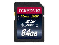P-TS64GSDXC10 | Transcend TS64GSDXC10 - 64 GB - SDXC -...