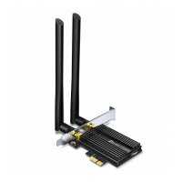TP-LINK Archer TX50E - Kabellos - PCI Express - WLAN / Bluetooth - Wi-Fi 6 (802.11ax) - 2402 Mbit/s - Schwarz - Metallisch