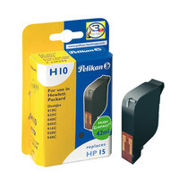 P-339294 | Pelikan Inkjet Cartridge H10 replaces HP 15 - black - 42 ml - Tinte auf Pigmentbasis - Schwarz - HP DeskJet 3810 - 3816 - 3820 - 3822 - 810C - 812C - 816C - 825C - 825Cvr - 840 - 841C - 842C - 843C - 845C,... - 1 Stück(e) - Hohe (XL-) Ausbeute