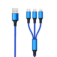 P-797151 | ACV 3 in 1 USB Ladekabel - blau - 150cm f. Micro-USB | 797151 | Zubehör