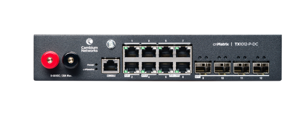 L-MXTX1012GXPA20 | Cambium Networks cnMatrix TX 1012-P-DC - 170W POE Switch 8 x 1gbps & 4 SFP+ - Switch - 1 Gbps | MXTX1012GXPA20 | Netzwerktechnik