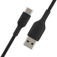 Belkin USB-C/USB-A Kabel      3m ummantelt, schwarz...