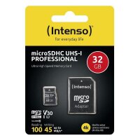 Intenso microSDHC           32GB Class 10 UHS-I Professional