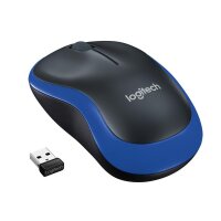 Logitech M 185 Cordless Notebook Mouse USB schwarz / blau