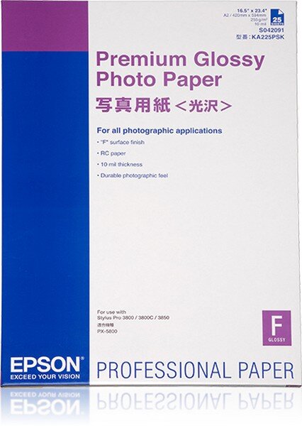 Epson Premium Glossy Photo Paper - Fotopapier, glänzend - A2 (420 x 594 mm)