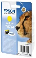 Y-C13T07144012 | Epson Singlepack Yellow T0714 DURABrite Ultra Ink - Standardertrag - Tinte auf Pigmentbasis - 5,5 ml - 1 Stück(e) | Herst. Nr. C13T07144012 | Tintenpatronen | EAN: 8715946624549 |Gratisversand | Versandkostenfrei in Österrreich