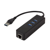LogiLink UA0173A - USB 3.2 Gen 1 (3.1 Gen 1) Type-A - RJ-45 - USB 3.2 Gen 1 (3.1 Gen 1) Type-A - 1000 Mbit/s - Schwarz - 0,21 m - IEEE 802.3 - IEEE 802.3ab - IEEE 802.3az - IEEE 802.3u