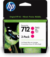 P-3ED78A | HP 712 3er-Pack Magenta DesignJet Druckerpatrone - 29 ml - Standardertrag - Tinte auf Farbstoffbasis - 29 ml - 3 Stück(e) - Kombi-Packung | 3ED78A | Verbrauchsmaterial