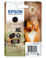 I-C13T37914010 | Epson Squirrel Singlepack Black 378XL Claria Photo HD Ink - Hohe (XL-) Ausbeute - Tinte auf Pigmentbasis - 11,2 ml - 500 Seiten - 1 Stück(e) | C13T37914010 | Verbrauchsmaterial