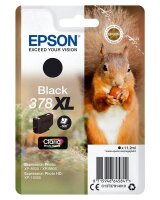Y-C13T37914010 | Epson Squirrel Singlepack Black 378XL Claria Photo HD Ink - Hohe (XL-) Ausbeute - Tinte auf Pigmentbasis - 11,2 ml - 500 Seiten - 1 Stück(e) | C13T37914010 | Verbrauchsmaterial