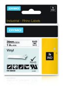 Y-1805430 | Dymo Rhino Coloured Vinyl - Vinyl - Schwarz auf Weiß | 1805430 | Verbrauchsmaterial