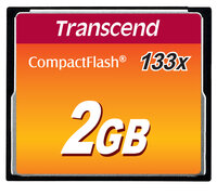 Transcend TS2GCF133 - 2 GB - Kompaktflash - MLC - 50 MB/s - 20 MB/s - Schwarz