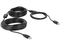 P-83557 | Delock 20m - USB2.0-A - USB2.0-B - 20 m - USB A - USB B - USB 2.0 - Männlich/Männlich - Schwarz | 83557 | Zubehör