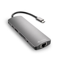 P-4044951026739 | Sharkoon USB 3.0 Type C Combo Adapter - USB Typ-C - HDMI - RJ-45 - USB 3.2 Gen 1 (3.1 Gen 1) - Grau - 132 m - 5 Gbit/s - 130 mm | 4044951026739 | Zubehör