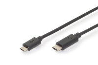 I-AK-300137-018-S | DIGITUS USB Type-C Anschlusskabel, Type-C- mikro B, Ver. USB 2.0 | AK-300137-018-S | Zubehör